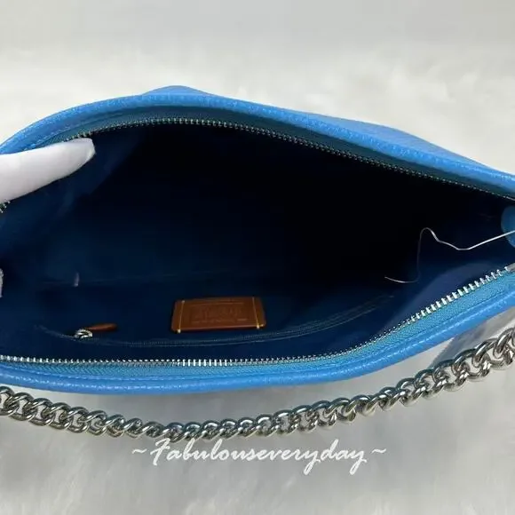 Coach Laurel Shoulder/Crossbody Bag With Mirror Charm And Pouch CBI94 Pool/Sand - Picture 8 of 9